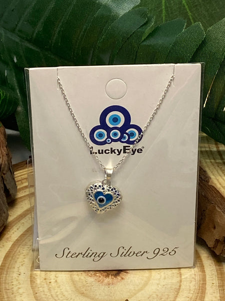 925 Evil Eye Sterling Silver Necklace #9510