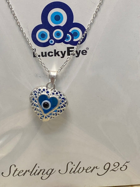 925 Evil Eye Sterling Silver Necklace #9510