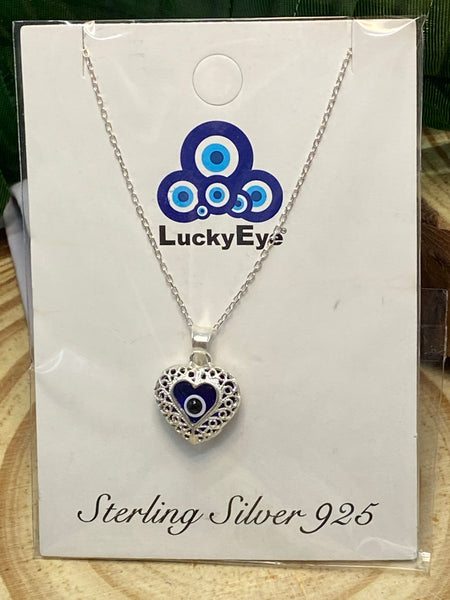 925 Evil Eye Sterling Silver Necklace #9510