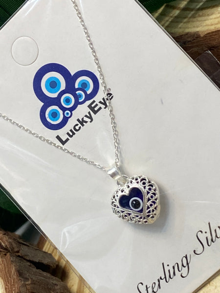 925 Evil Eye Sterling Silver Necklace #9510