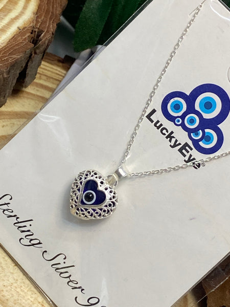 925 Evil Eye Sterling Silver Necklace #9510