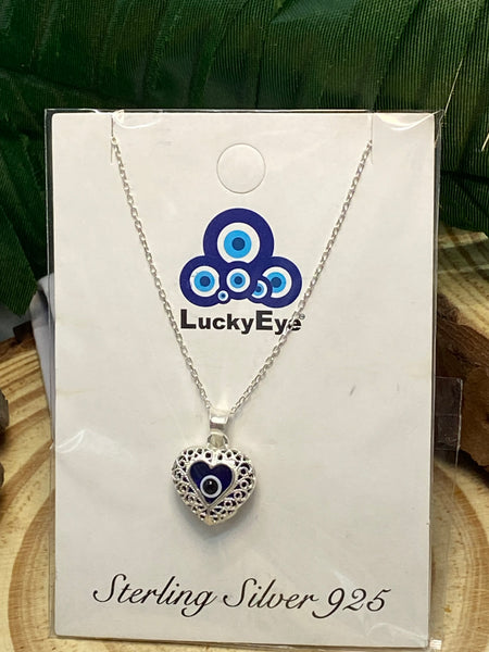 925 Evil Eye Sterling Silver Necklace #9510