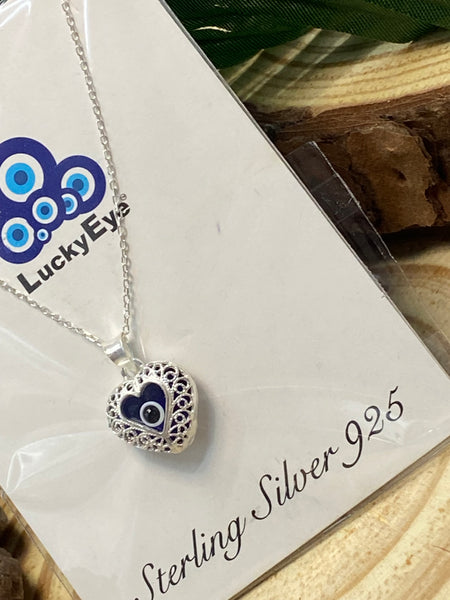925 Evil Eye Sterling Silver Necklace #9510