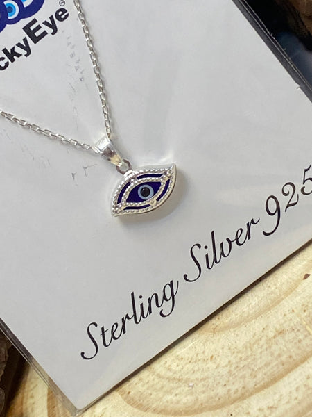 925 Evil Eye Sterling Silver Necklace #9511
