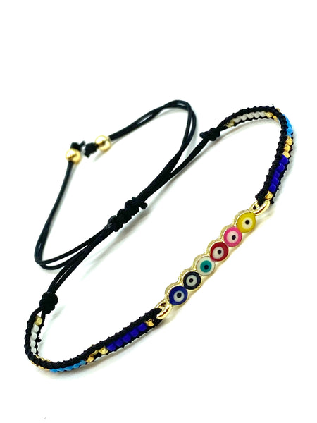 Lucky Eye Small Beaded  Bracelet #DS-BR2495