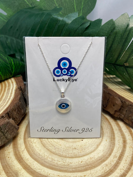 925 Evil Eye Sterling Silver Necklace #9515