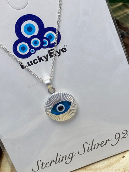 925 Evil Eye Sterling Silver Necklace #9515