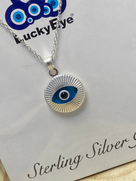925 Evil Eye Sterling Silver Necklace #9515