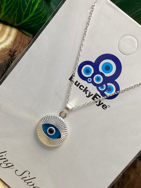 925 Evil Eye Sterling Silver Necklace #9515