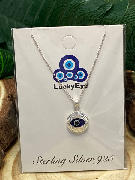 925 Evil Eye Sterling Silver Necklace #9515
