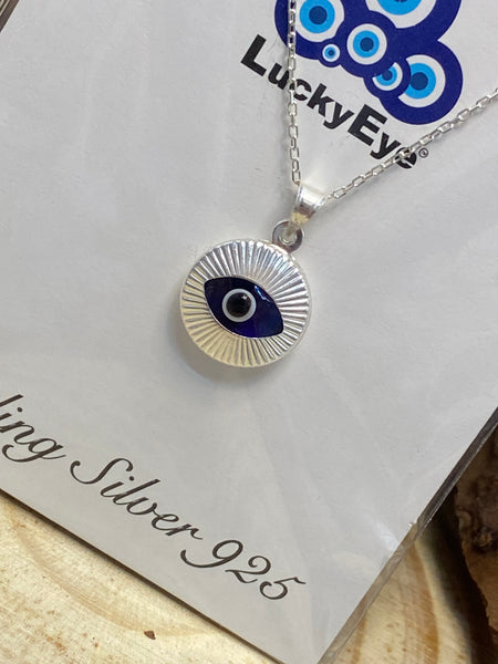 925 Evil Eye Sterling Silver Necklace #9515