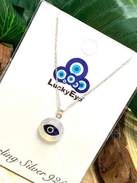 925 Evil Eye Sterling Silver Necklace #9515