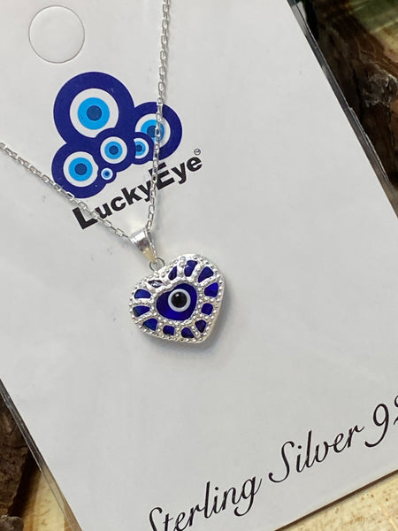 925 Evil Eye Sterling Silver Necklace #9518