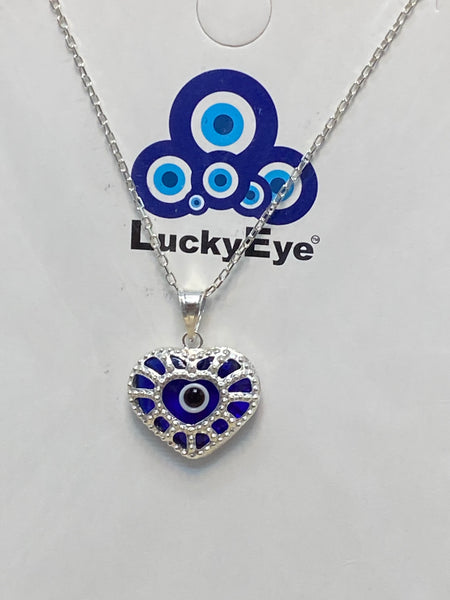 925 Evil Eye Sterling Silver Necklace #9518