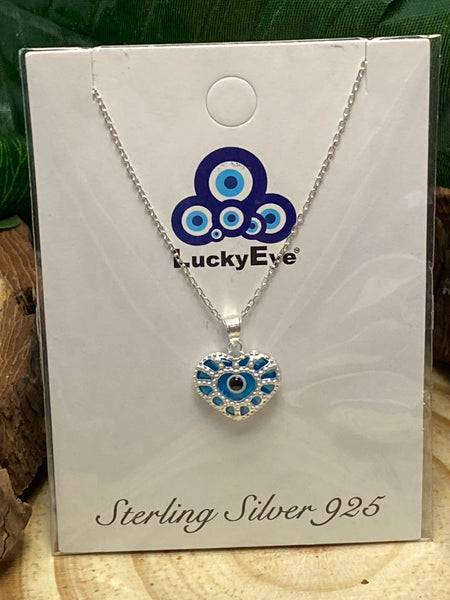 925 Evil Eye Sterling Silver Necklace #9518