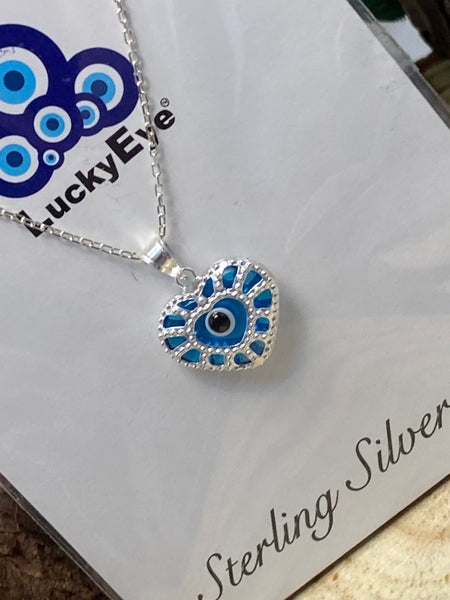 925 Evil Eye Sterling Silver Necklace #9518