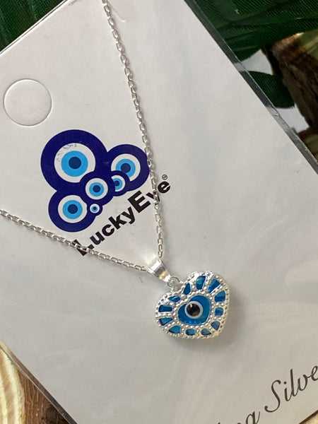 925 Evil Eye Sterling Silver Necklace #9518