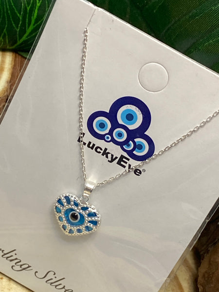 925 Evil Eye Sterling Silver Necklace #9518