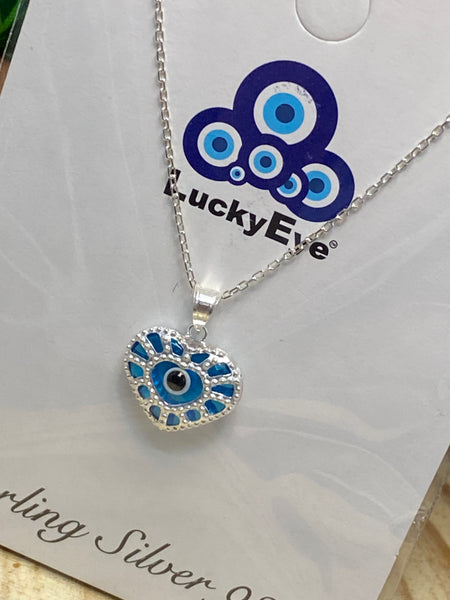 925 Evil Eye Sterling Silver Necklace #9518