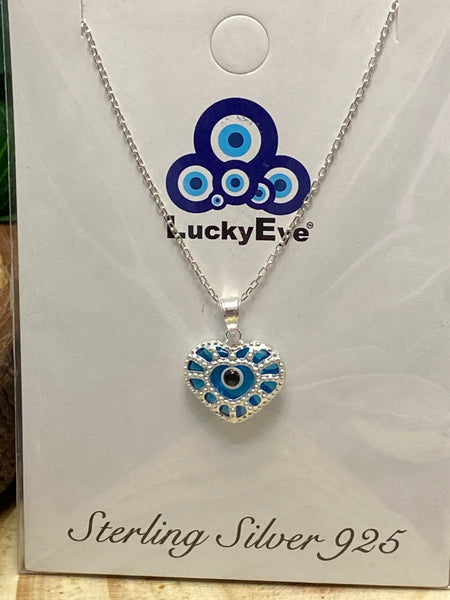 925 Evil Eye Sterling Silver Necklace #9518
