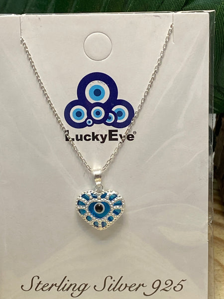 925 Evil Eye Sterling Silver Necklace #9518