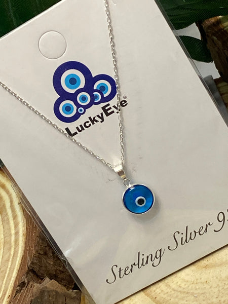 925 Evil Eye Sterling Silver Necklace #9534