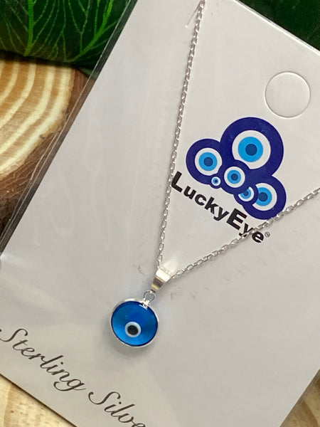 925 Evil Eye Sterling Silver Necklace #9534