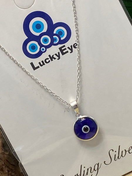 925 Evil Eye Sterling Silver Necklace #9534