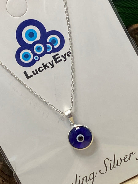 925 Evil Eye Sterling Silver Necklace #9534