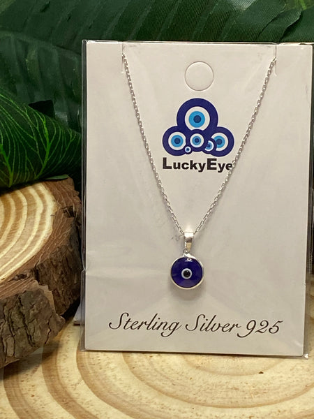 925 Evil Eye Sterling Silver Necklace #9534