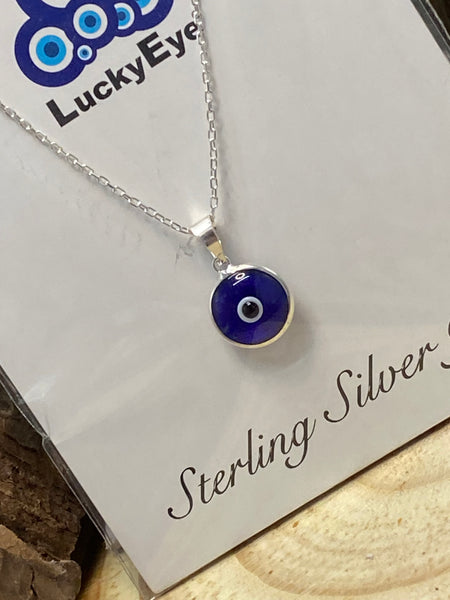 925 Evil Eye Sterling Silver Necklace #9534