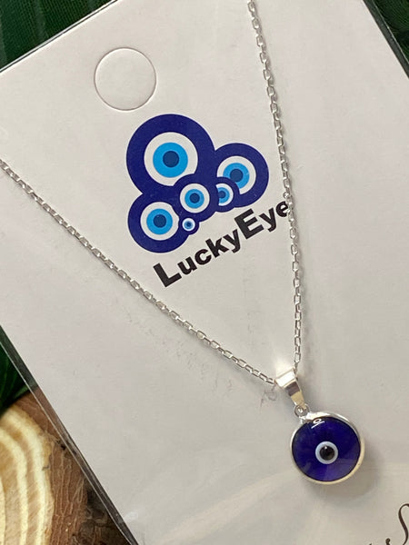 925 Evil Eye Sterling Silver Necklace #9534