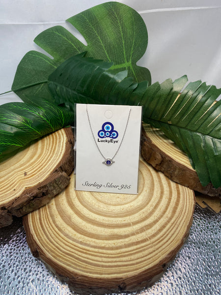 925 Evil Eye Sterling Silver Necklace #9980