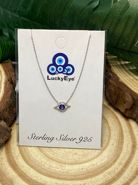 925 Evil Eye Sterling Silver Necklace #9980
