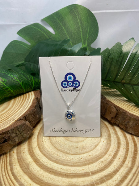 925 Evil Eye Sterling Silver Necklace #9516