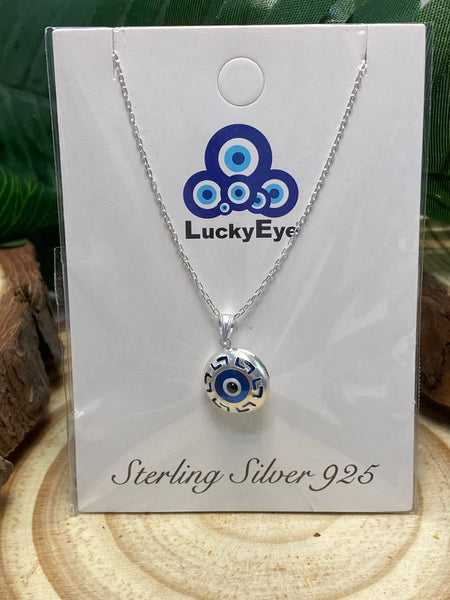 925 Evil Eye Sterling Silver Necklace #9516