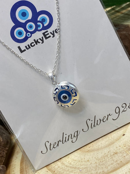 925 Evil Eye Sterling Silver Necklace #9516