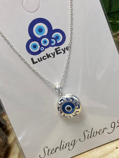 925 Evil Eye Sterling Silver Necklace #9516