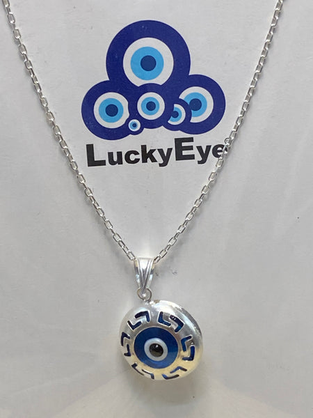 925 Evil Eye Sterling Silver Necklace #9516
