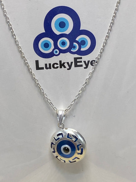 925 Evil Eye Sterling Silver Necklace #9516