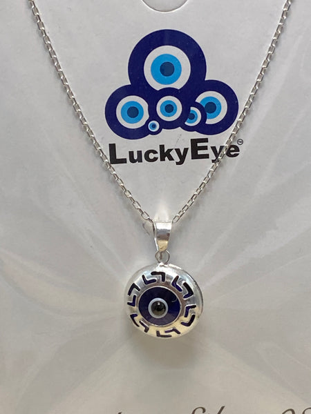 925 Evil Eye Sterling Silver Necklace #9516