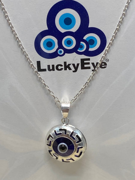 925 Evil Eye Sterling Silver Necklace #9516