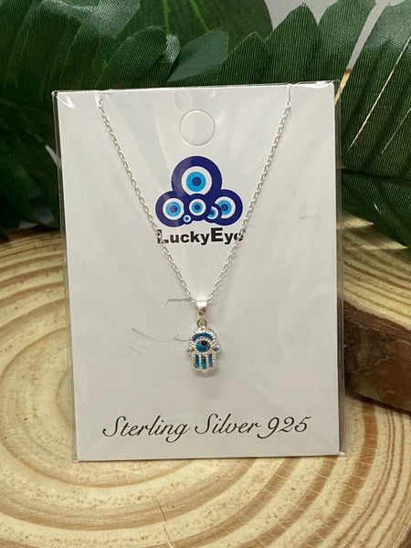 925 Evil Eye Sterling Silver Necklace #9502