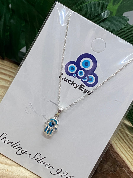 925 Evil Eye Sterling Silver Necklace #9502