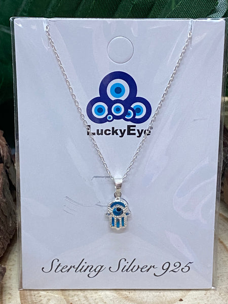 925 Evil Eye Sterling Silver Necklace #9502