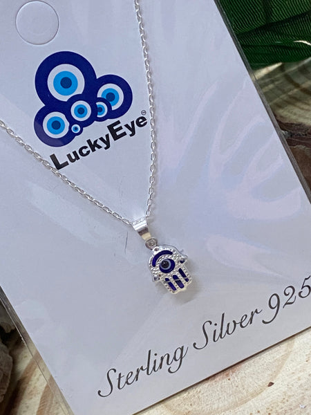 925 Evil Eye Sterling Silver Necklace #9502