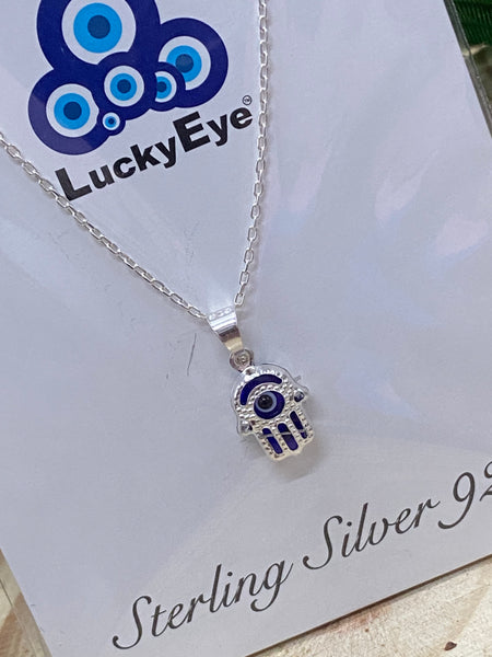 925 Evil Eye Sterling Silver Necklace #9502