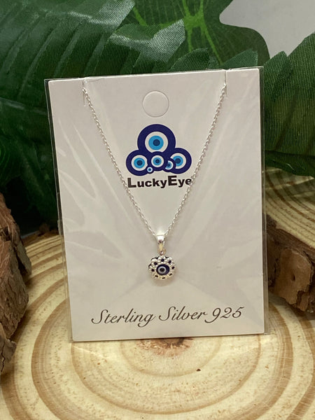 925 Evil Eye Sterling Silver Necklace #9517
