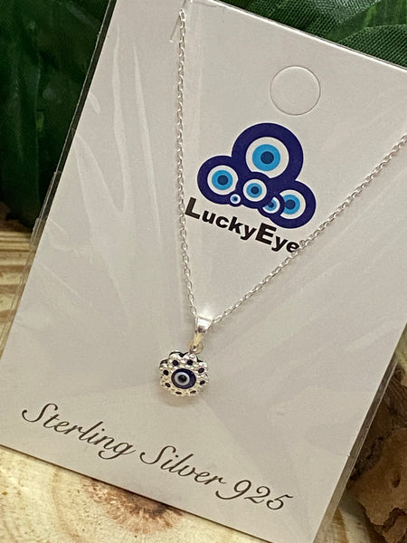 925 Evil Eye Sterling Silver Necklace #9517