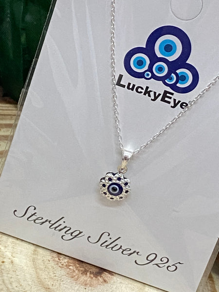 925 Evil Eye Sterling Silver Necklace #9517